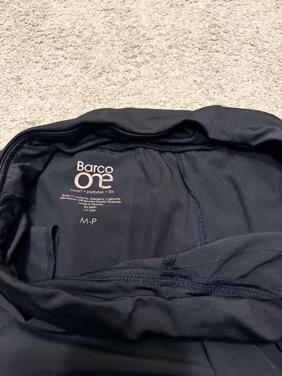 BARCO ONE Black Straight-Leg Scrub Pants with Drawstring Waist - Picture 5 of 7